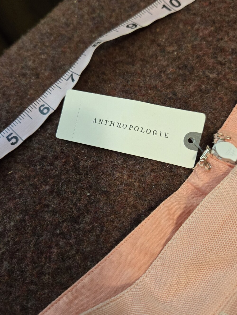Anthropologie Akemi + Kin Fringed Tulle Skirt Pastel Peach Intricate Floral 12 - Picture 9 of 11